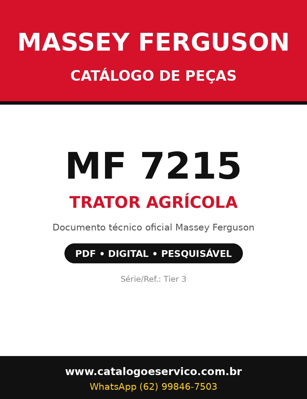 Catálogo de Peças Massey Ferguson - MF 7215 - Trator Agrícola