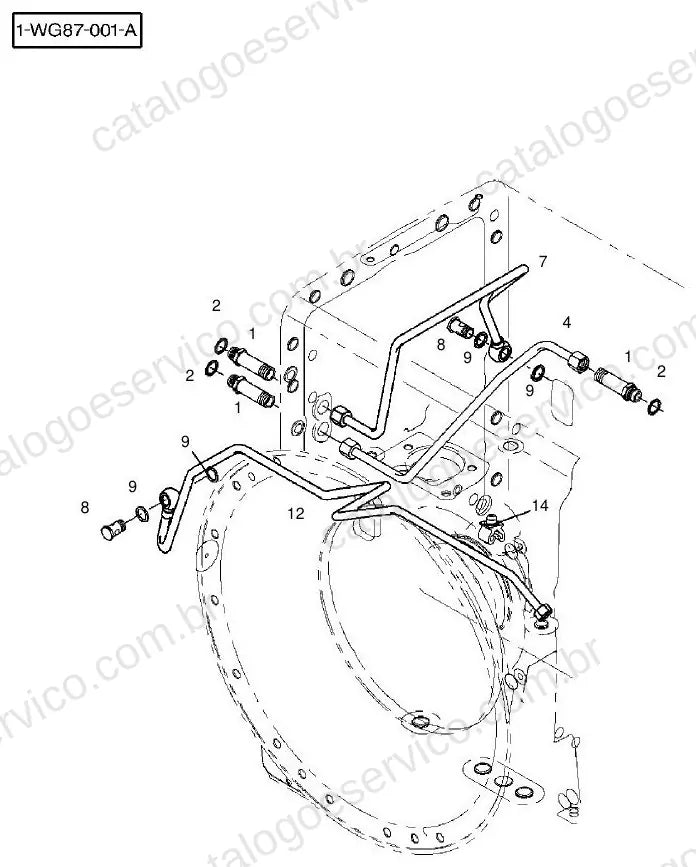 Vista explodida do Catálogo de Peças Massey Ferguson MF 7465/7475/7480 — exemplo 1