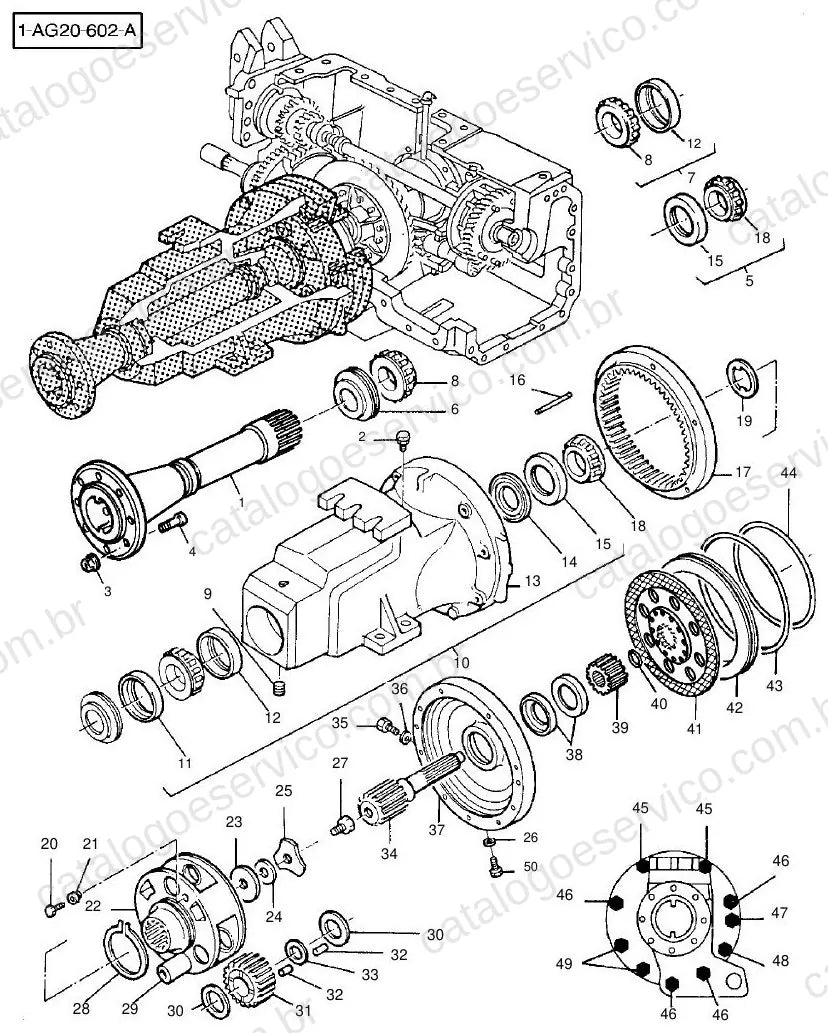 Vista explodida do Catálogo de Peças Massey Ferguson MF 8110 — exemplo 1
