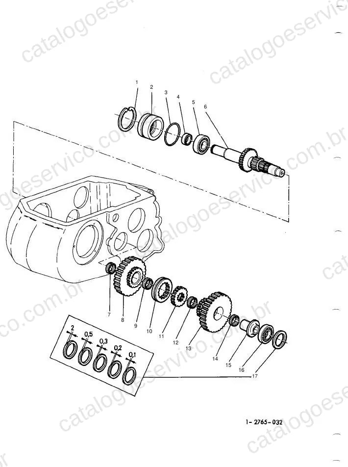 Vista explodida do Catálogo de Peças Massey Ferguson MF 830/835 — exemplo 4