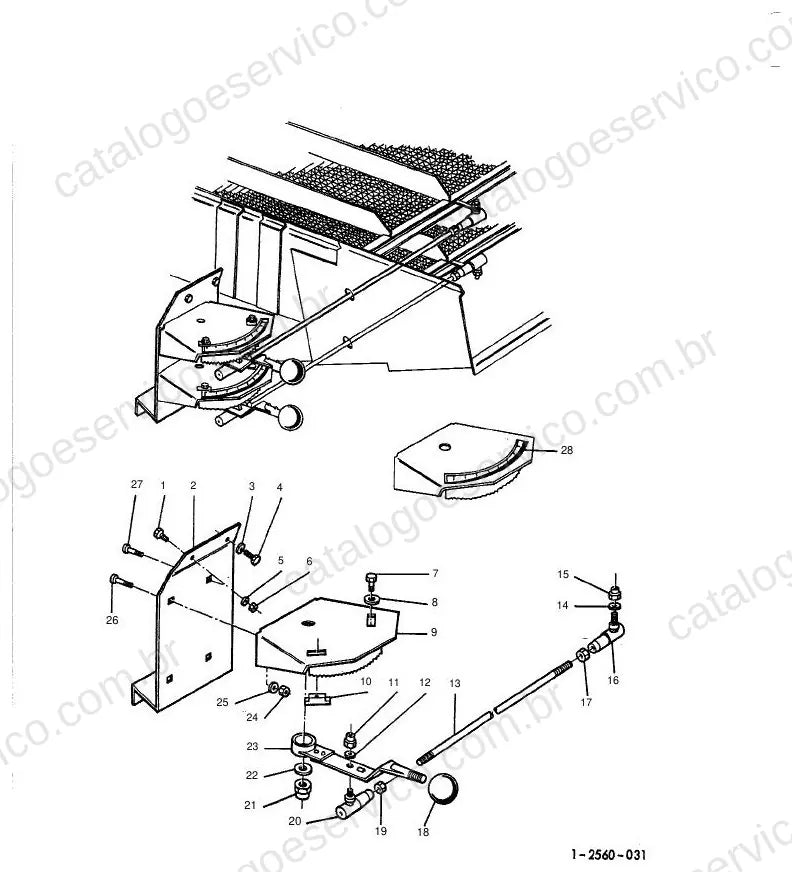 Vista explodida do Catálogo de Peças Massey Ferguson MF 840/845 — exemplo 3