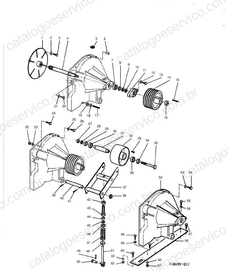 Vista explodida do Catálogo de Peças Massey Ferguson MF 840/845 — exemplo 4