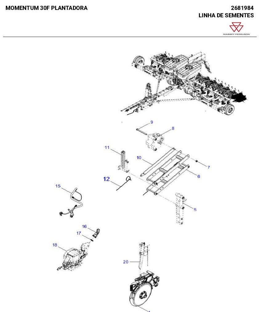 Catálogo de Peças Massey Ferguson Momentum 30F — Plantadora - página 3