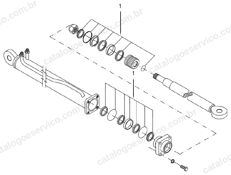 Vista explodida do catálogo de peças Santal Massey Ferguson VT 13 — figura 3
