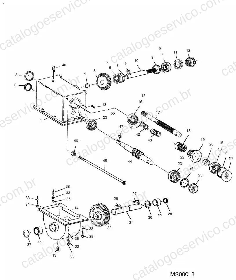 Vista explodida do Catálogo de Peças Massey Ferguson SP3714/SP3717 — exemplo 3