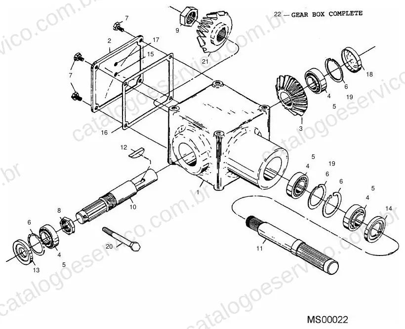 Vista explodida do Catálogo de Peças Massey Ferguson SP3719/SP3724 — exemplo 3
