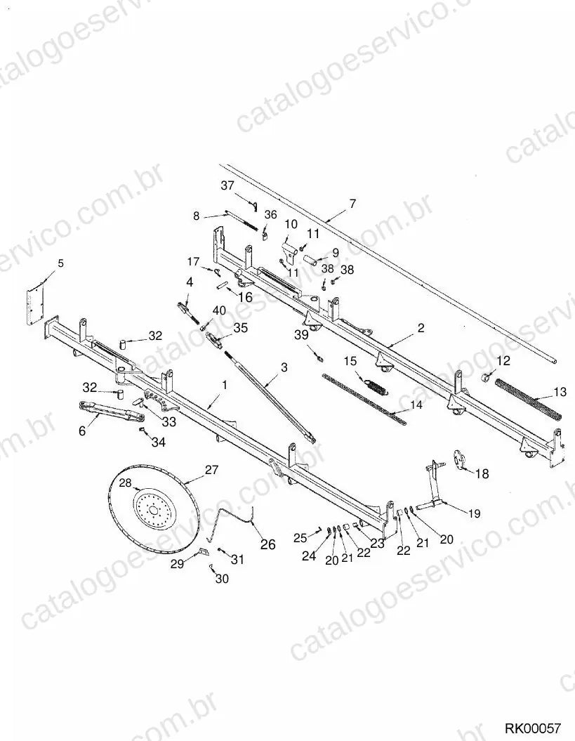 Vista explodida do Catálogo de Peças Massey Ferguson SV410 — exemplo 1