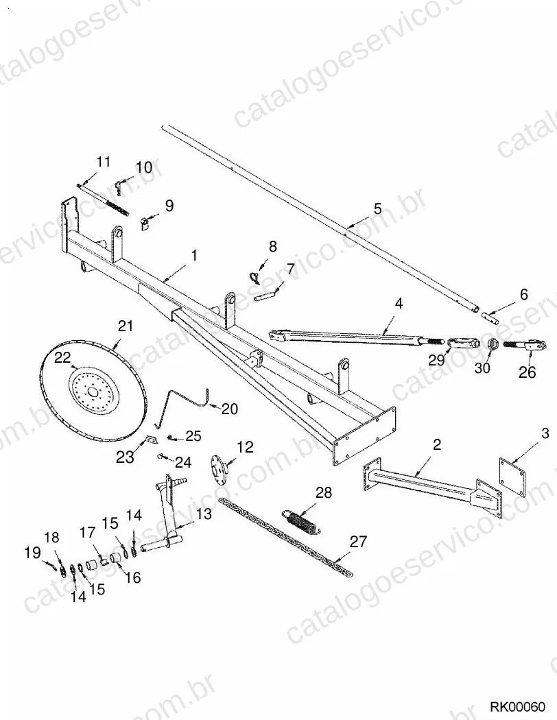 Vista explodida do Catálogo de Peças Massey Ferguson SV410 — exemplo 3