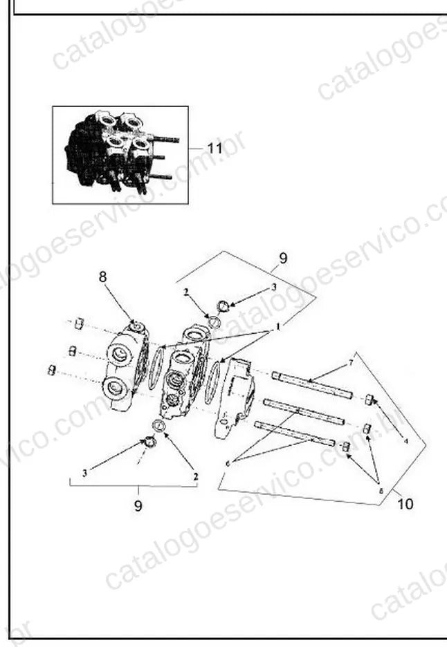 Vista explodida do Catálogo de Peças Massey Ferguson MF T288G (Turquia) — exemplo 4