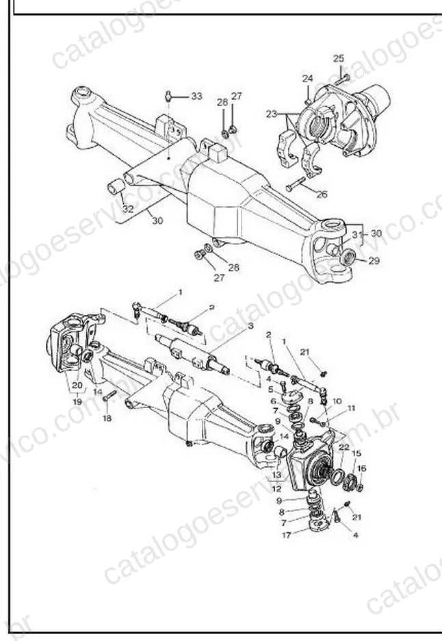 Vista explodida do Catálogo de Peças Massey Ferguson MF T3050 (Turquia) — exemplo 3