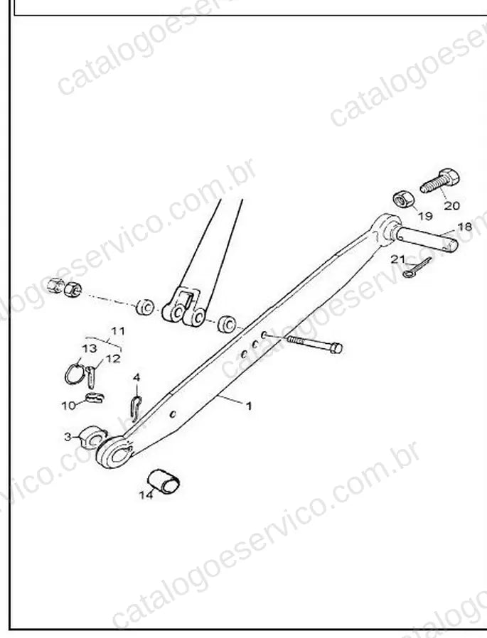 Vista explodida do Catálogo de Peças Massey Ferguson MF T3070 (Turquia) — exemplo 4