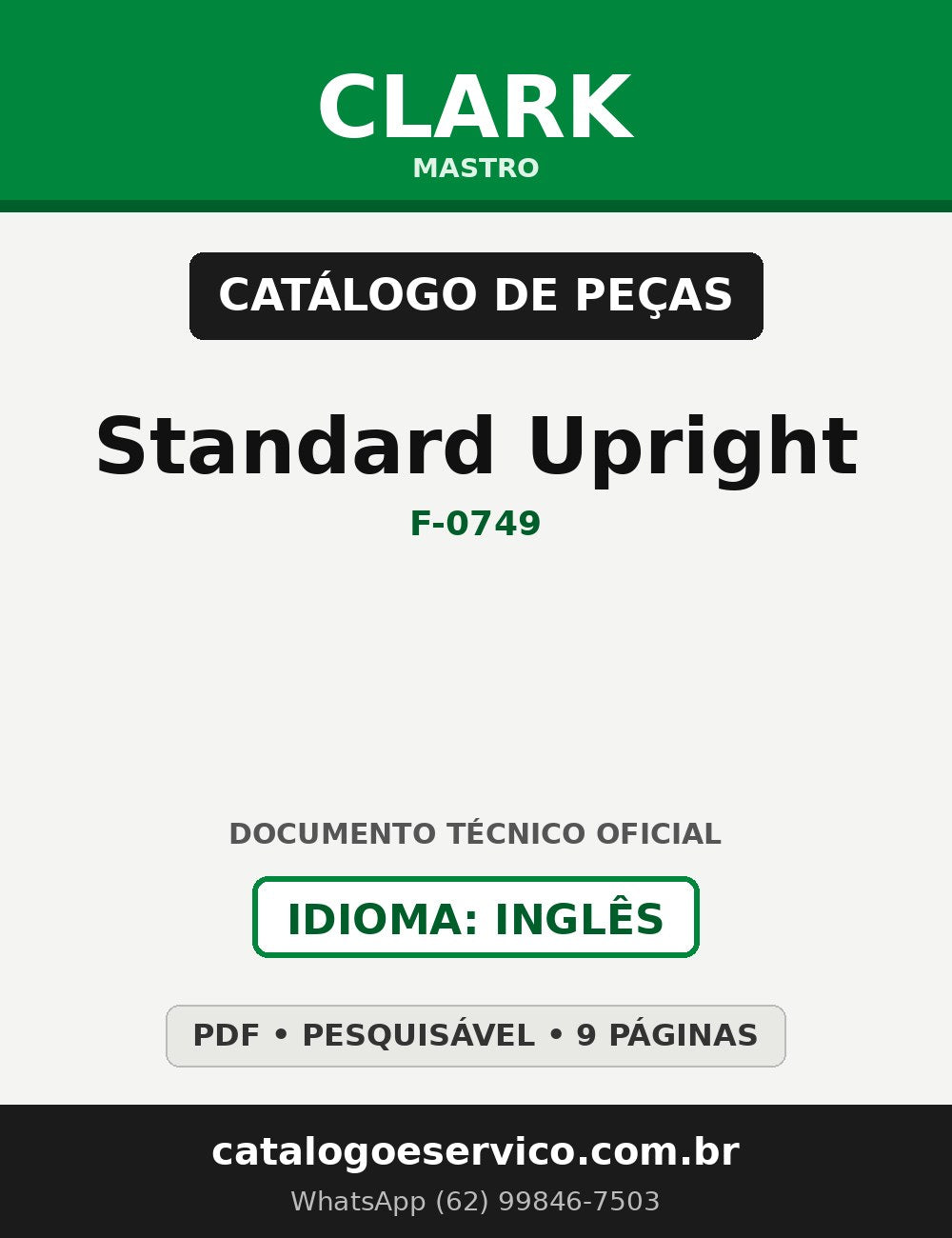 Catálogo de Peças Mastro Clark Standard Upright (F-0749)