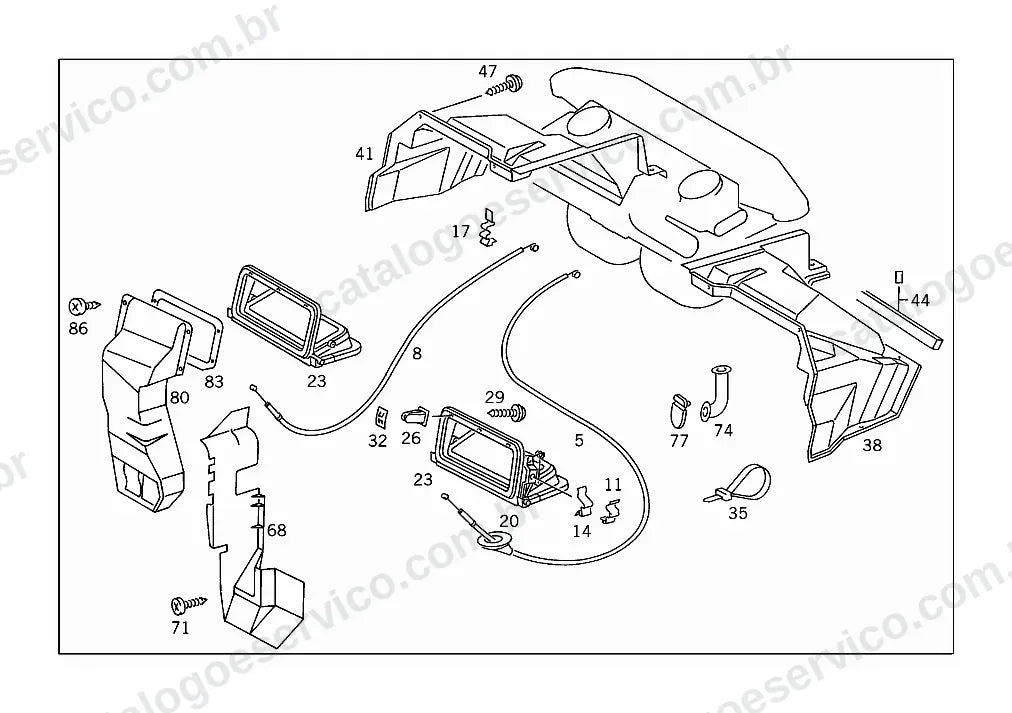 Vista explodida do Catálogo de Peças Mercedes-Benz 1214 K (3)