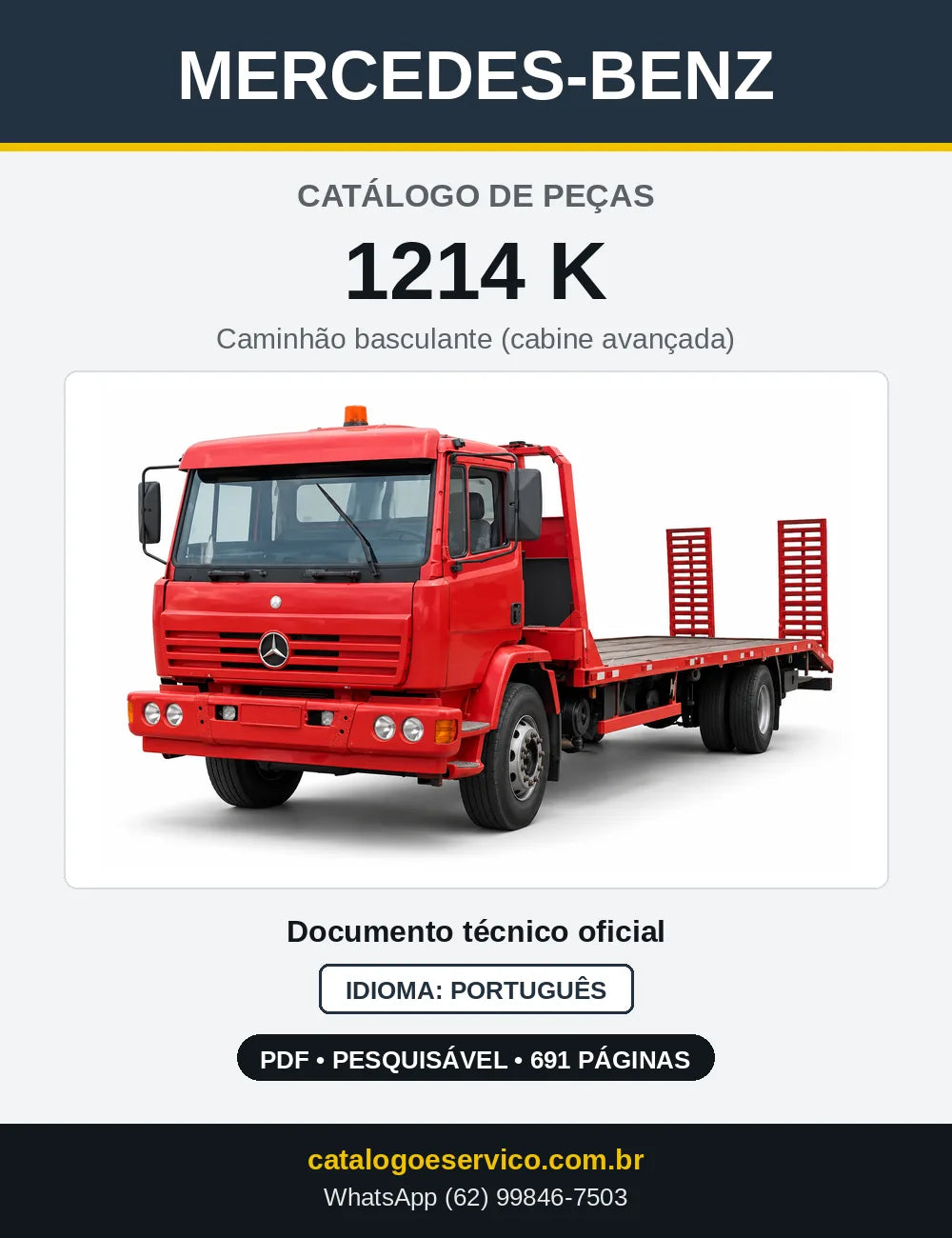 Capa do Catálogo de Peças Mercedes-Benz 1214 K