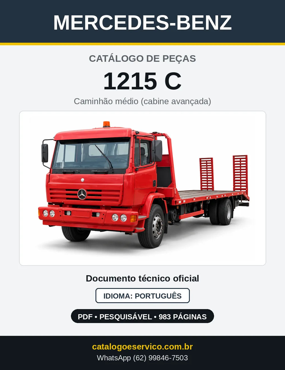 Capa do Catálogo de Peças Mercedes-Benz 1215 C