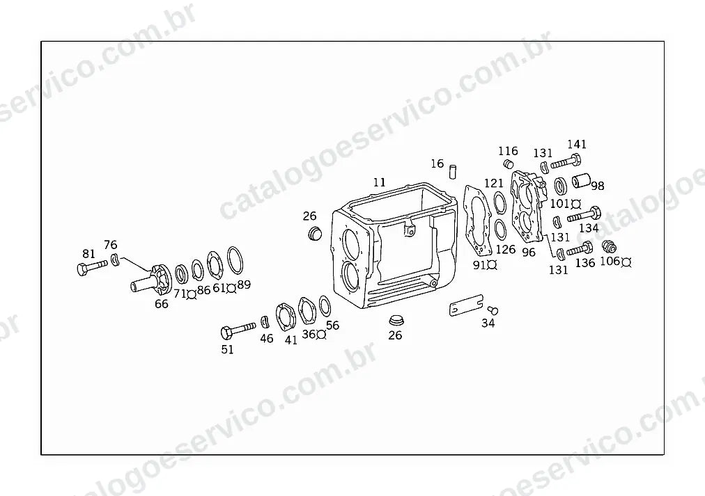 Vista explodida do Catálogo de Peças Mercedes-Benz 1414 K (2)