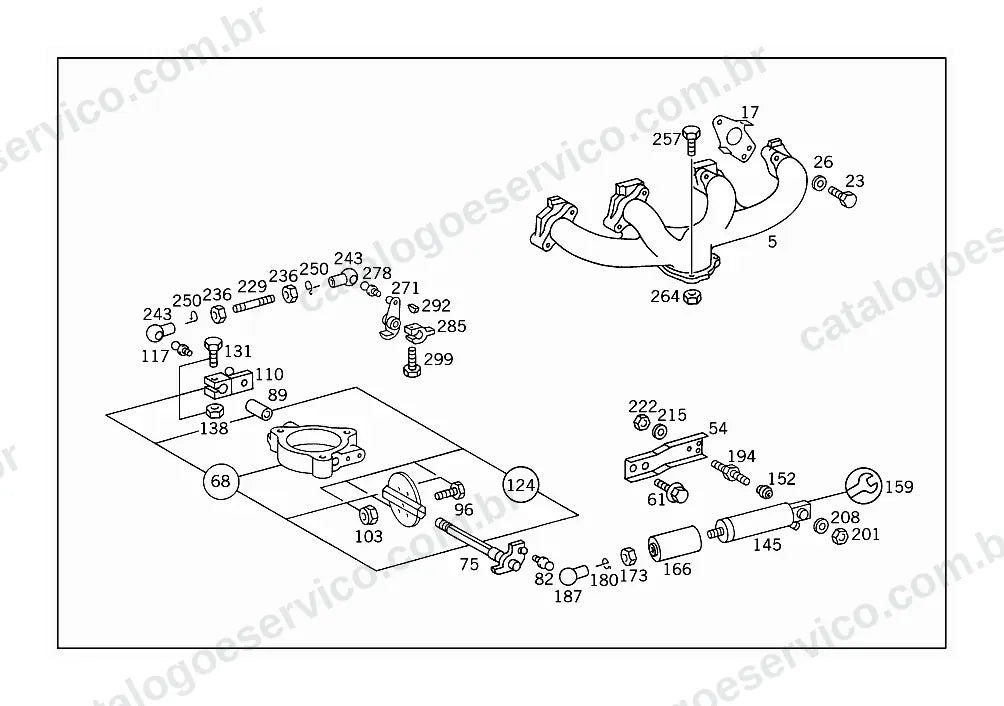 Vista explodida do Catálogo de Peças Mercedes-Benz 1714 K (1)