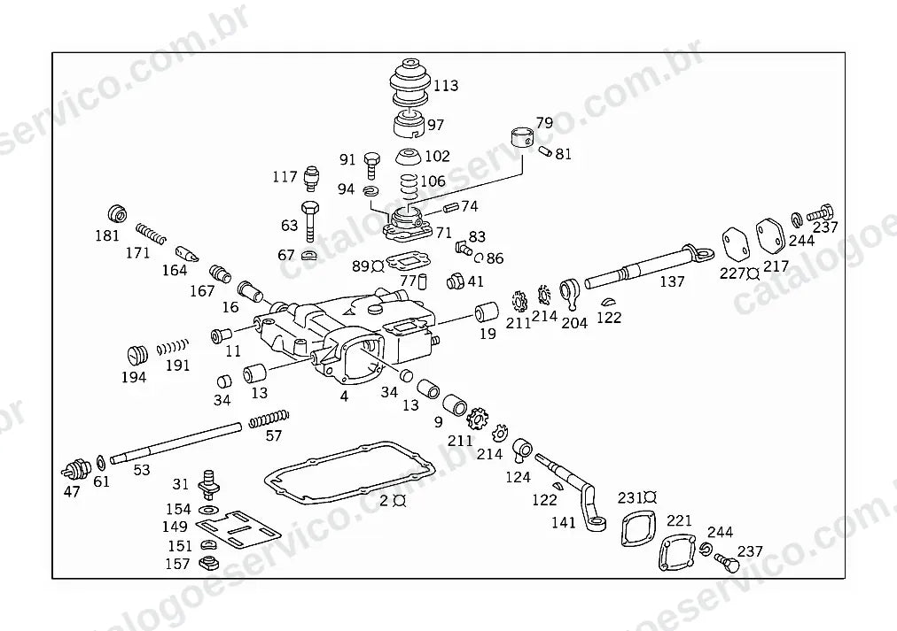 Vista explodida do Catálogo de Peças Mercedes-Benz 1714 K (2)