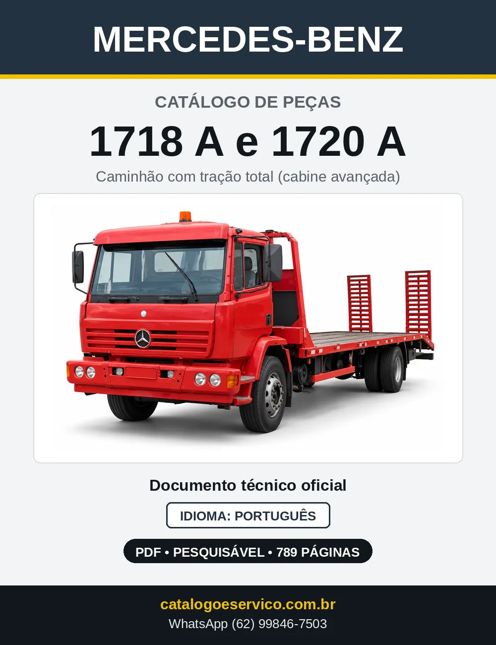 Capa do Catálogo de Peças Mercedes-Benz 1718 A e 1720 A