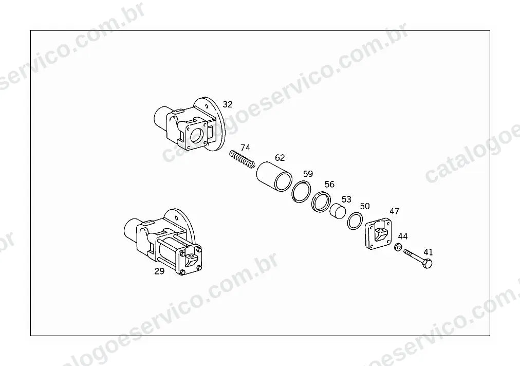 Vista explodida do Catálogo de Peças Mercedes-Benz 1718 A (4)