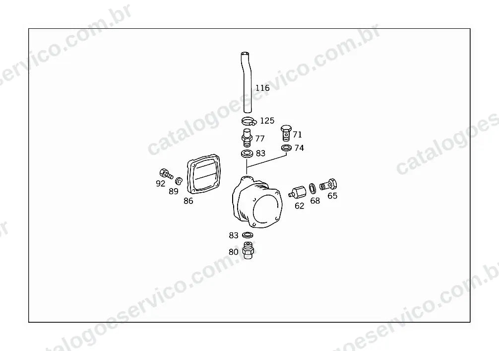 Vista explodida do Catálogo de Peças Mercedes-Benz 1718 AK (1)