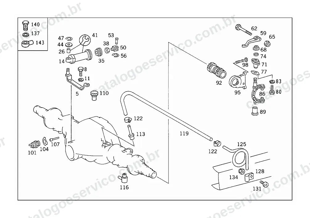 Vista explodida do Catálogo de Peças Mercedes-Benz 1720 (4)
