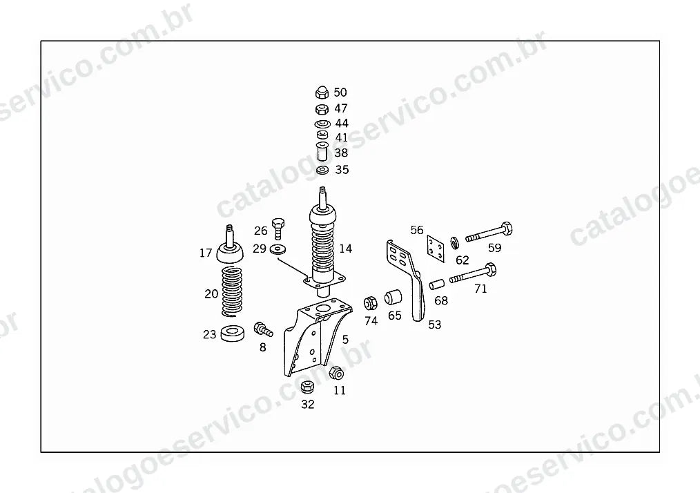 Vista explodida do Catálogo de Peças Mercedes-Benz 2421 (versão Indonésia) (4)
