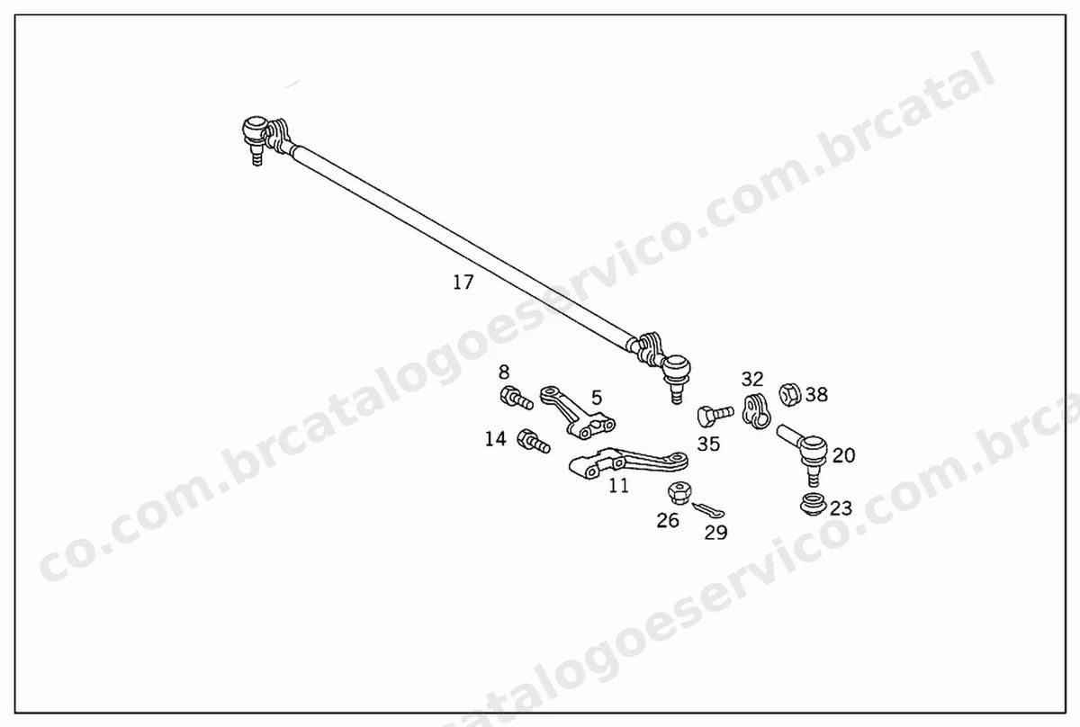 Vista explodida 4 do Catálogo de Peças Mercedes-Benz L 710 D, L 913 D e LO 813 D