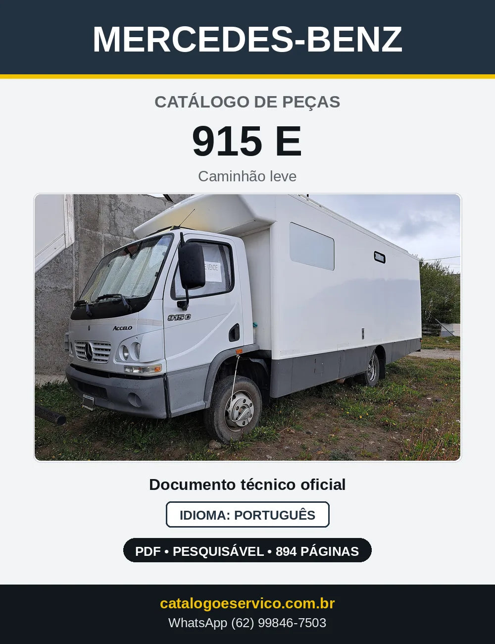 Capa do Catálogo de Peças Mercedes-Benz 915 E