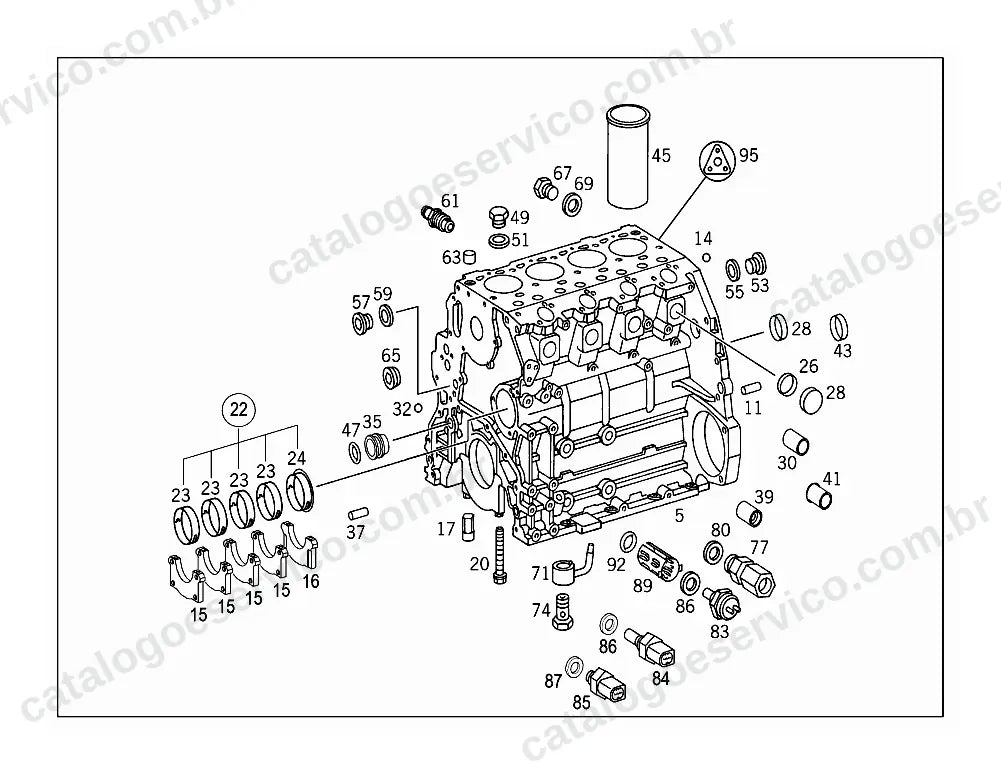 Vista explodida do Catálogo de Peças Mercedes-Benz Accelo 915 C (1)