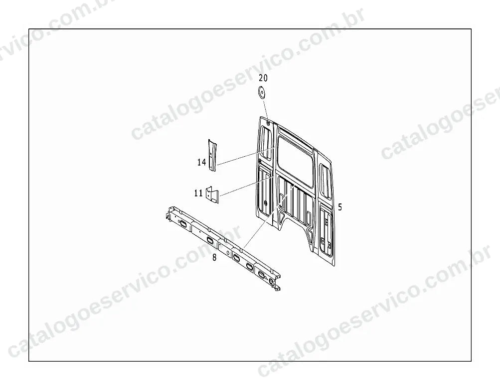 Vista explodida do Catálogo de Peças Mercedes-Benz Accelo 915 C (3)