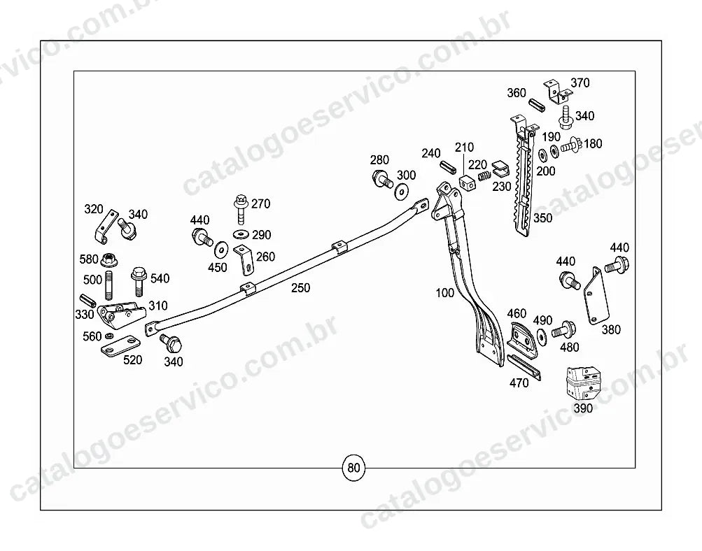 Vista explodida do Catálogo de Peças Mercedes-Benz Actros 1841 (2)