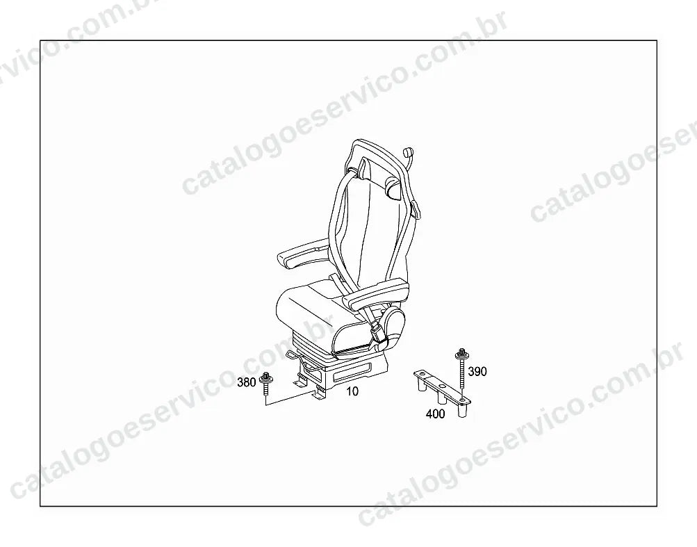 Vista explodida do Catálogo de Peças Mercedes-Benz Actros 2031 K (3)