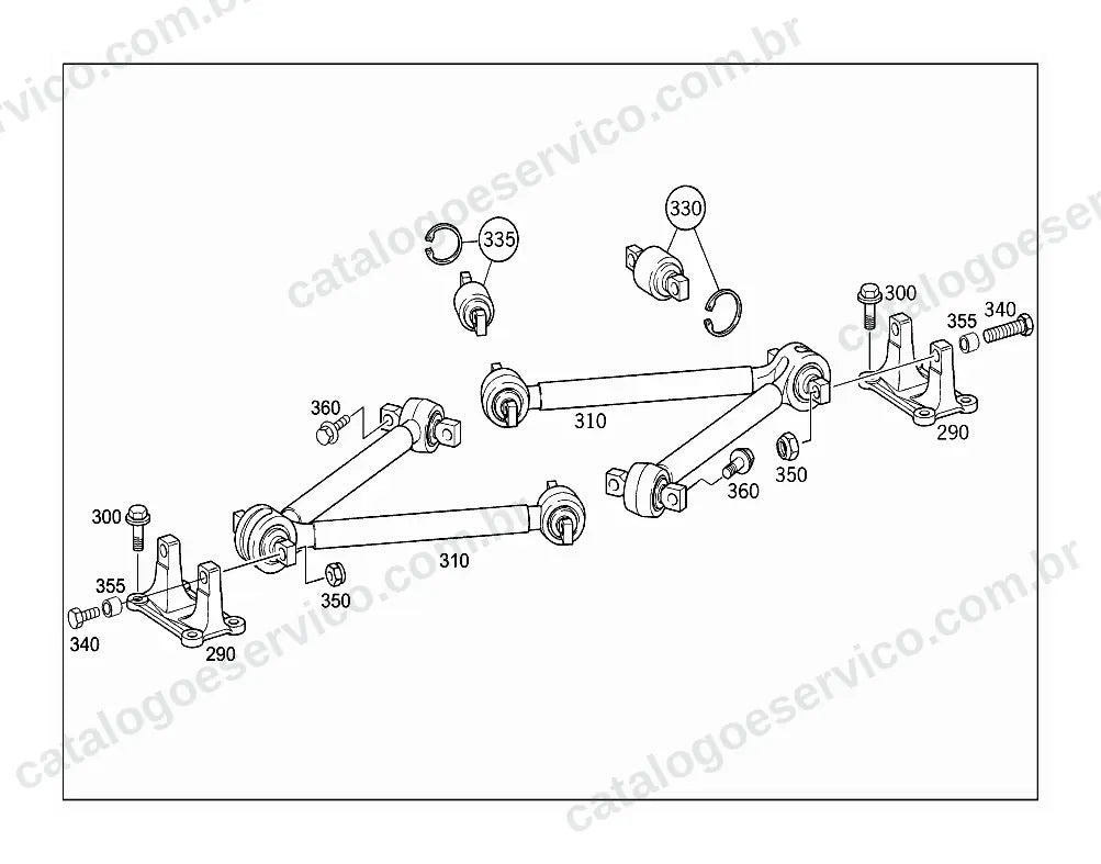 Vista explodida do Catálogo de Peças Mercedes-Benz Actros 2544 L (4)