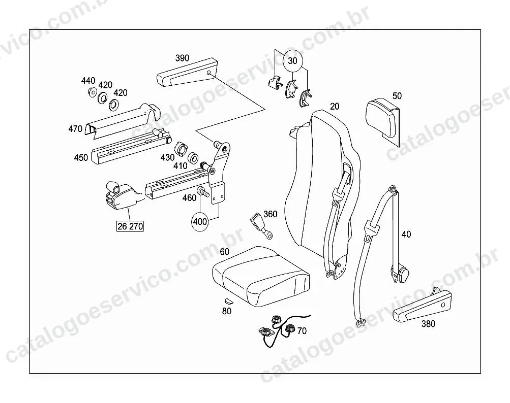 Vista explodida do Catálogo de Peças Mercedes-Benz Actros 2641 (3)