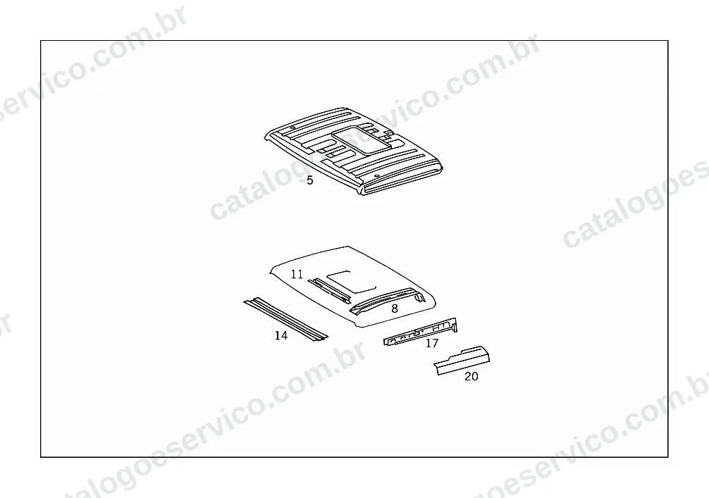 Vista explodida do Catálogo de Peças Mercedes-Benz Atego 1718 e 1719 (4)