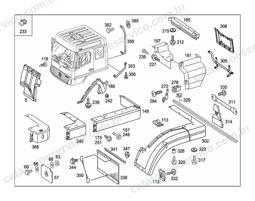 Vista explodida do Catálogo de Peças Mercedes-Benz Atego 1729 KO (3)