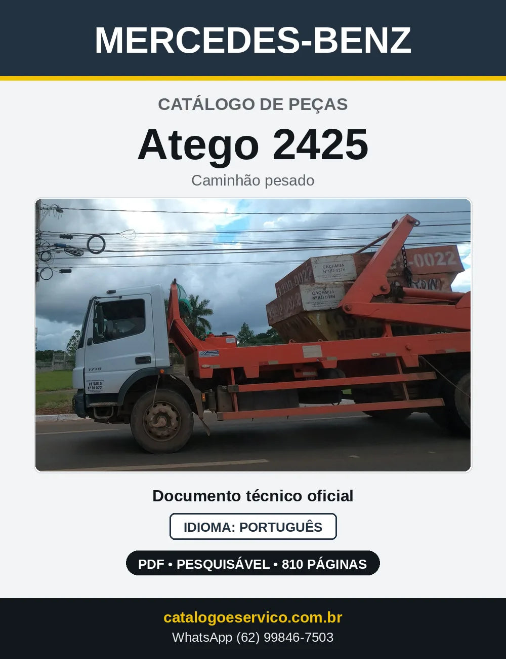 Capa do Catálogo de Peças Mercedes-Benz Atego 2425