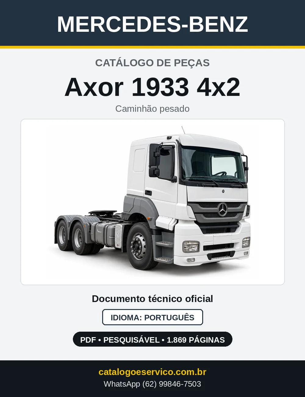 Capa do Catálogo de Peças Mercedes-Benz Axor 1933 4x2