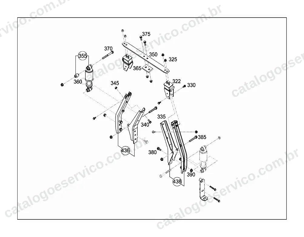 Vista explodida do Catálogo de Peças Mercedes-Benz Axor 25.. K/B 6x4 (versão de exportação) (4)