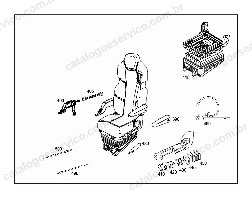 Vista explodida do Catálogo de Peças Mercedes-Benz Axor 2536 e 2541 LS (4)
