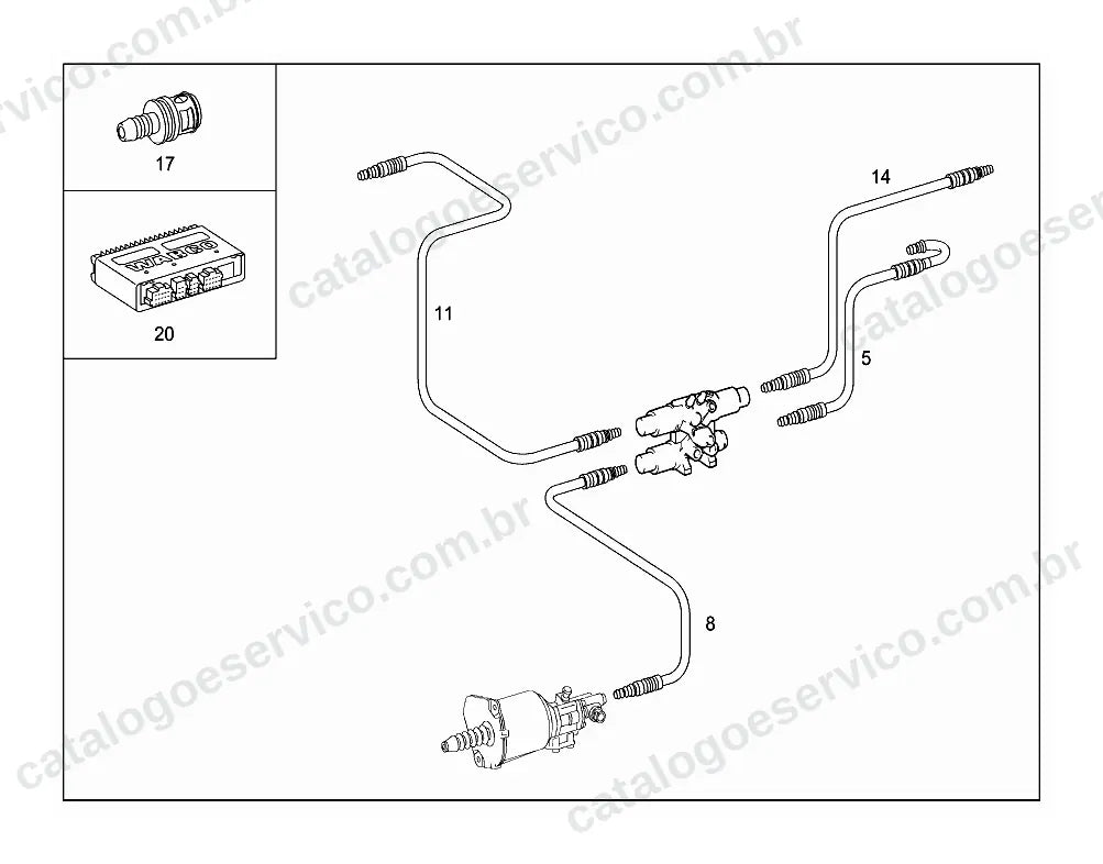 Vista explodida do Catálogo de Peças Mercedes-Benz Axor 2641 e 2644 LS (3)