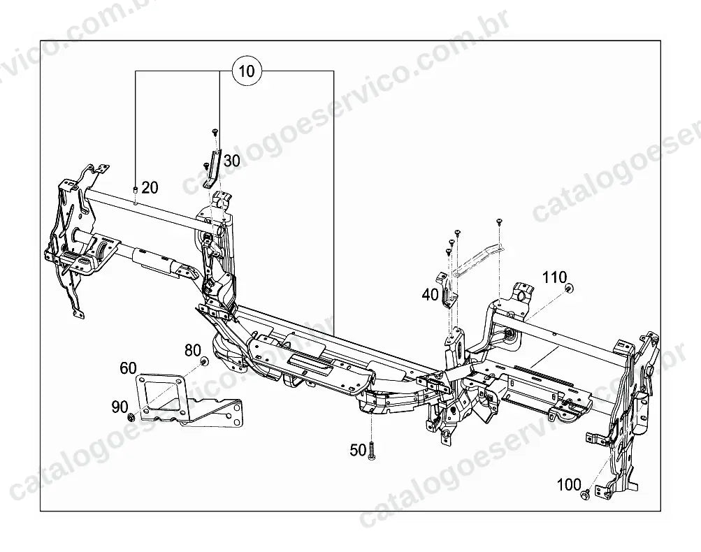 Vista explodida do Catálogo de Peças Mercedes-Benz Axor 33.. TT 6x4 (versão de exportação) (2)
