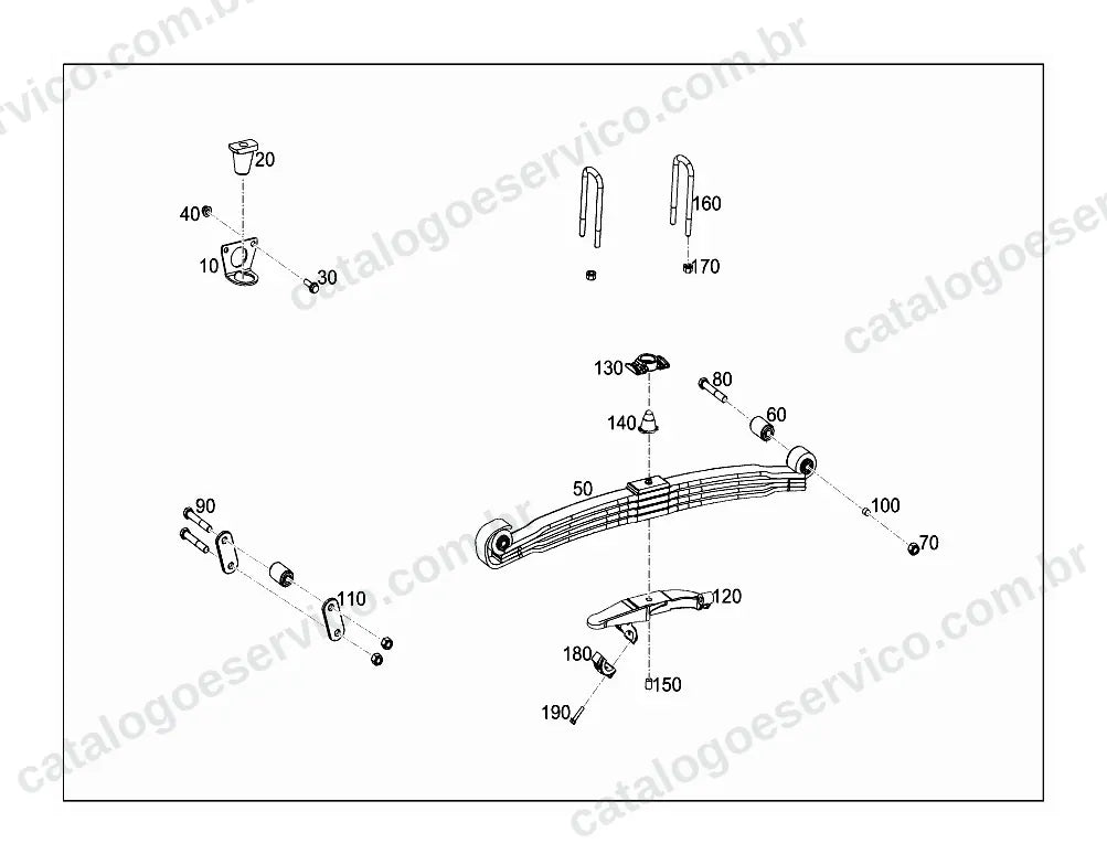 Vista explodida do Catálogo de Peças Mercedes-Benz Axor 33.. TT 6x4 (versão de exportação) (4)