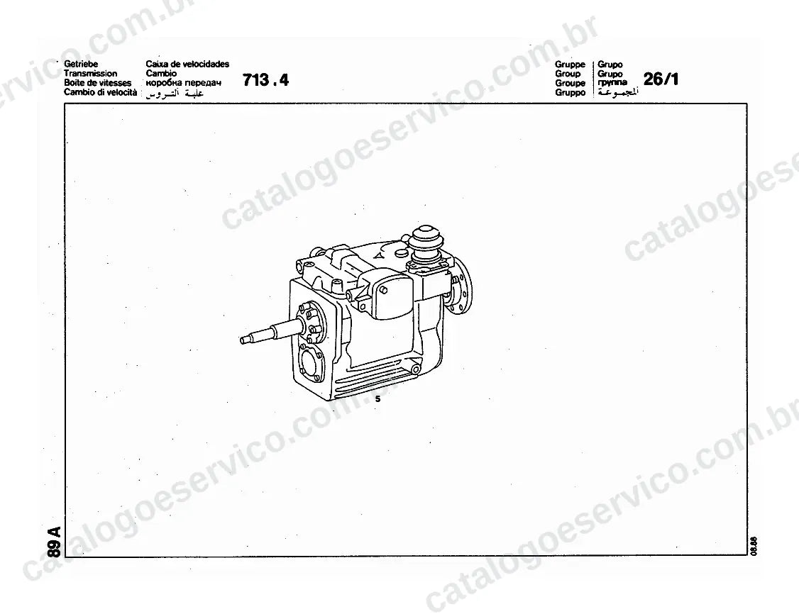 Vista explodida do Catálogo de Peças Mercedes-Benz L 1013 (versão EUA) (1)