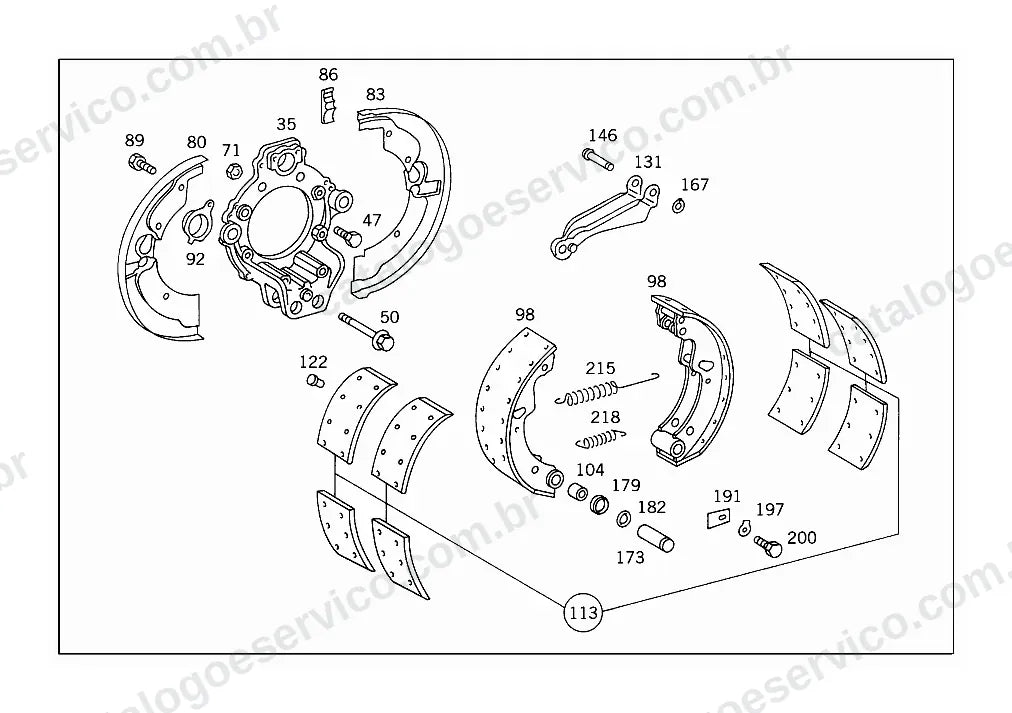 Vista explodida do Catálogo de Peças Mercedes-Benz L 1013 (versão EUA) (4)