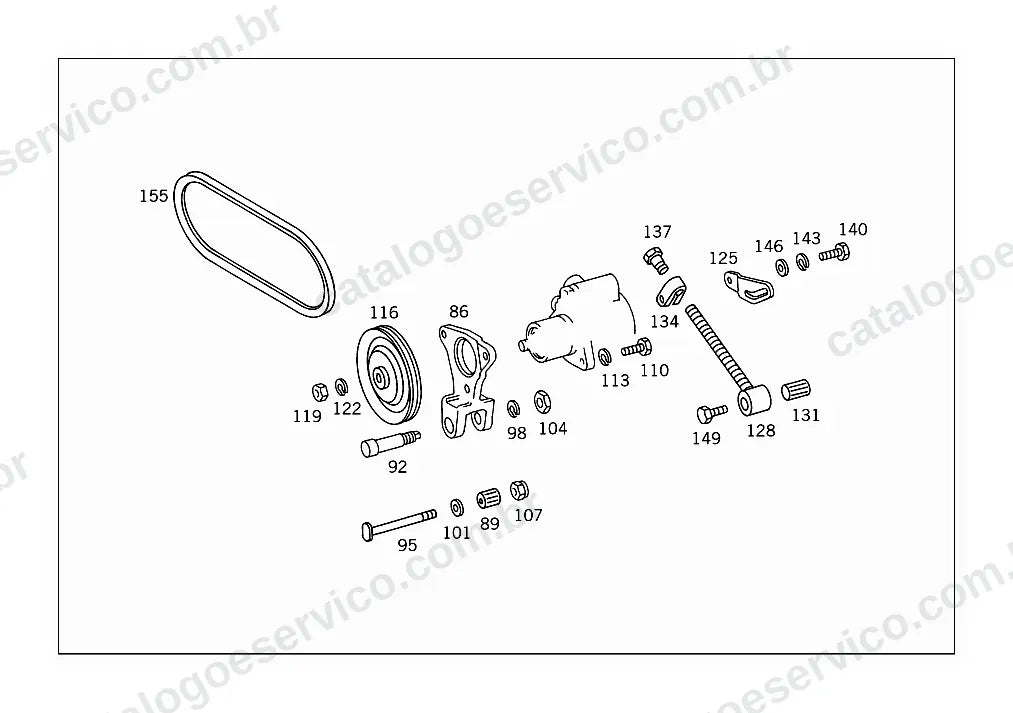 Vista explodida do Catálogo de Peças Mercedes-Benz L 1114 (versão Argentina) (1)