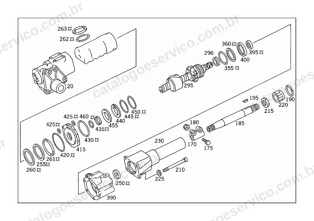 Vista explodida do Catálogo de Peças Mercedes-Benz L 1114 (versão Argentina) (2)