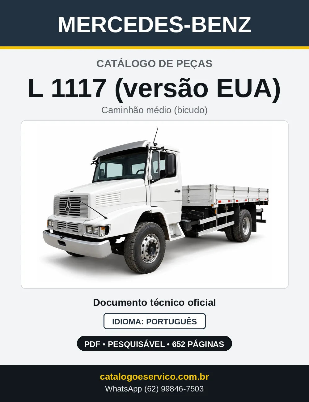 Capa do Catálogo de Peças Mercedes-Benz L 1117 (versão EUA)