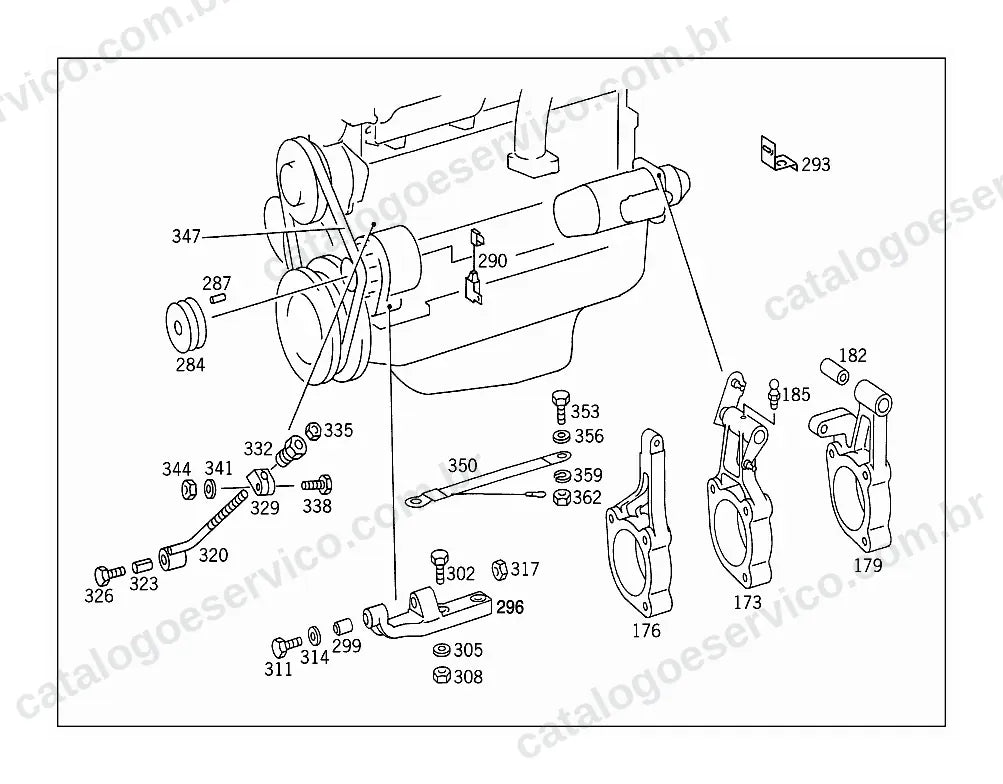 Vista explodida do Catálogo de Peças Mercedes-Benz L 1317 (versão EUA) (1)